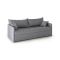 Divano Letto 3 Posti Grigio Sfoderabile Lavabile 205x86 cm, Letto Estraibile Materasso Incluso Made in Italy - Avellana