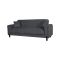 Divano Letto 3 Posti Nero Antracite Contenitore 226x86 cm, Lavabile - Papozze