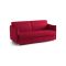 Divano Letto 3 Posti Rosso Sfoderabile Contenitore 200x95 cm, Lavabile Made in Italy - Cecina