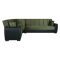 Divano letto angolare nero e verde 305x238cm - Gaillardia