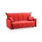 Divano letto compatto rosso 150x90cm - Alaric