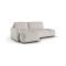 Divano Letto con Penisola Beige Chiaro Contenitore Reclinabile 229x148 cm, Cuscini Sfoderabili - Rezzo