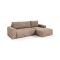 Divano Letto con Penisola Beige Contenitore Reclinabile 268x163 cm, Cuscini Sfoderabili - Folgarida