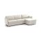 Divano Letto con Penisola Beige Sfoderabile Contenitore 260x160 cm, Idrorepellente Trasformabile in Letto Multiposizione Made in Italy - Scordia