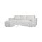 Divano Letto con Penisola Bianco Contenitore 237x169 cm, Lavabile - Naturno