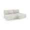 Divano Letto con Penisola Bianco Crema Contenitore Reclinabile 210x149 cm, Cuscini Sfoderabili - Pergola