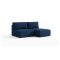 Divano Letto con Penisola blu Contenitore Cuscini Sfoderabili 210x149 cm, Reclinabile - Pergola