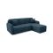 Divano Letto con Penisola blu Contenitore Reversibile 245x185 cm, Reclinabile - Ranco