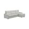 Divano Letto con Penisola Grigio Chiaro Multiposizione Contenitore 280x160 cm, Idrorepellente Sfoderabile Trasformabile in Letto Made in Italy