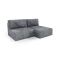 Divano Letto con Penisola Grigio Contenitore Cuscini Sfoderabili 210x149 cm, Reclinabile - Pergola