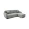Divano Letto con Penisola Grigio Contenitore Cuscini Sfoderabili 245x185 cm, Reclinabile - Ranco