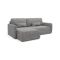 Divano Letto con Penisola Grigio Contenitore Reclinabile 207x148 cm, Reversibile - Pagno