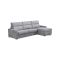 Divano Letto con Penisola Grigio Sfoderabile Contenitore 280x160 cm, Idrorepellente Multiposizione Trasformabile in Letto Made in Italy - Celleno