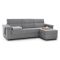 Divano Letto con Penisola Grigio Sfoderabile Contenitore 285x160 cm, Idrorepellente Multiposizione Trasformabile in Letto Made in Italy - Ganzaria