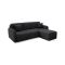 Divano Letto con Penisola Nero Contenitore Reversibile 245x185 cm, Reclinabile - Ranco
