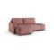 Divano Letto con Penisola Rosa Contenitore Reclinabile 229x148 cm, Cuscini Sfoderabili - Rezzo