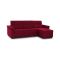 Divano letto con penisola rosso 285x160cm - Esca