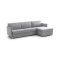 Divano letto con penisola Scordia, 260x160 h90 cm, Grigio