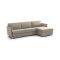Divano letto con penisola Scordia, 260x160 h90 cm, Tortora