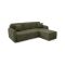Divano Letto con Penisola Verde Contenitore Reversibile 245x185 cm, Reclinabile - Ranco