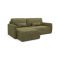 Divano Letto con Penisola Verde Oliva Contenitore Reclinabile 207x148 cm, Reversibile - Pagno