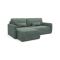 Divano Letto con Penisola Verde Salvia Contenitore Reclinabile 207x148 cm, Reversibile - Pagno
