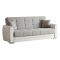 Divano letto design bianco e grigio 220x84cm - Dike