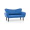 Divano letto economico in tessuto blu 140x65cm - Hone