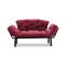 Divano letto economico rosso 155x70cm - Guchol