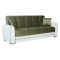 Divano letto in legno bianco e verde 220x84cm - Dike