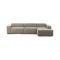 Divano sfoderabile tortora 340x170x70h cm - Asvaldo