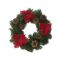 Ghirlanda da Natale Norbert, Verde e Rosso, 35x35 h3 cm