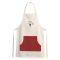 Grembiule Cucina Rosso Bianco Lavabile in Lavatrice si 30° Colore Struttura Bianco, - Palitoba