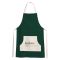 Grembiule Cucina Verde Scuro Bianco Lavabile in Lavatrice si 30° Colore Struttura Bianco, Sfumatura Colore Struttura Scuro - Palitoba