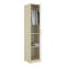 Guardaroba 1 Anta Bianco Marrone Rovere Appendiabiti Cassetti, 2 Ripiani - Calvert