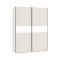 Guardaroba 2 Ante Beige Cashmere Bianco 2 Ripiani Appendiabiti 150x204h cm, 2 Ante - Manita