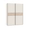 Guardaroba 2 Ante Beige Cashmere Marrone Rovere 2 Ripiani Appendiabiti 150x204h cm, 2 Ante - Manita
