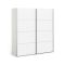 Guardaroba 2 Ante Bianco Appendiabiti 2 Ripiani 182x202h cm, Apertura Scorrevole - Accadia