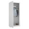 Guardaroba 2 Ante Bianco Appendiabiti Cassetti 51x204h cm, un Ripiano - Tulot