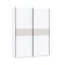 Guardaroba 2 Ante Bianco Beige Cashmere 2 Ripiani Appendiabiti 150x204h cm, 2 Ante - Manita