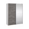 Guardaroba 2 ante bianco e grigio 150x200h cm - Seraphine