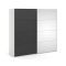 Guardaroba 2 ante bianco e nero 242x220h cm - Catalina