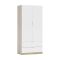 Guardaroba 2 ante bianco e rovere 81x180h cm - Appadu