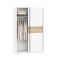 Guardaroba 2 Ante Bianco Marrone Rovere 2 Ripiani Appendiabiti 120x204h cm, 2 Ante - Maba