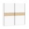 Guardaroba 2 Ante Bianco Marrone Rovere 2 Ripiani Appendiabiti 200x204h cm, 2 Ante - Nalika