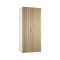 Guardaroba 2 Ante Bianco Marrone Rovere 2 Ripiani Appendiabiti 80x180h cm, Apertura Battente - Susella