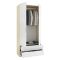 Guardaroba 2 Ante Bianco Marrone Rovere Appendiabiti 2 Cassetti 51x204h cm, un Ripiano - Montclare