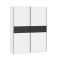 Guardaroba 2 Ante Bianco Nero Antracite 2 Ripiani Appendiabiti 150x204h cm, 2 Ante - Manita