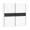 Guardaroba 2 Ante Bianco Nero Antracite 2 Ripiani Appendiabiti 200x204h cm, 2 Ante - Nalika