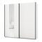 Guardaroba 2 Ante Bianco Opaco Nero 2 Ripiani Appendiabiti 195x205h cm, Apertura Scorrevole - Asilah